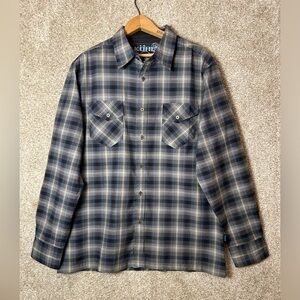 Kuhl Men’s Blue Plaid Long Sleeve Button Down Shirt Size L